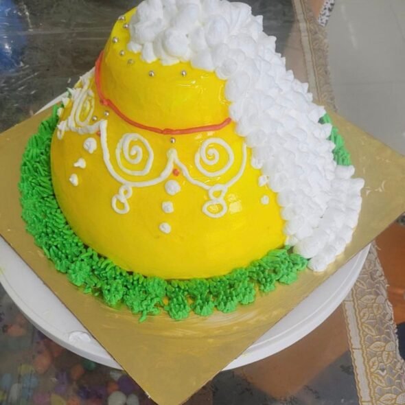 Janmashtami Dahi Handi Custom Vegan Pineapple Cake...