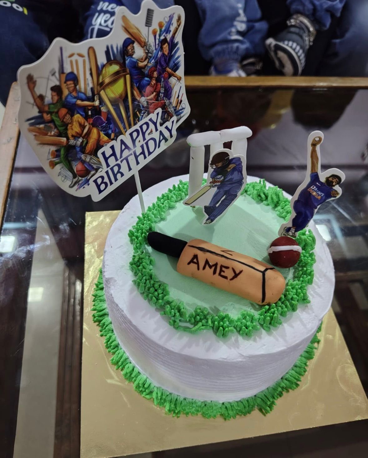 Cricket Pitch Theme Semi-Fondant Dutch Chocolate Vegan... - Image 2