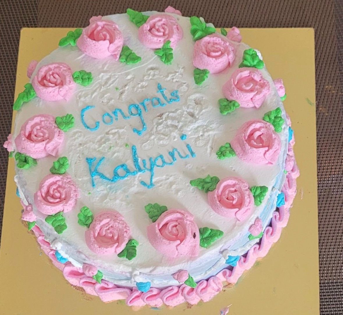 Elegant Floral Congratulations Vegan Dutch Chocolate Cake... - Image 2