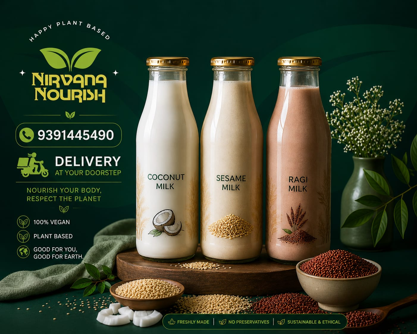 Nirvana Nourish Fresh Ragi Milk (200ml)...