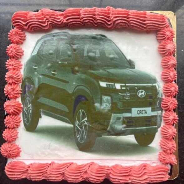 Hyundai Creta Custom Photo Vegan Pineapple Cake...