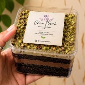Chocolate Kunafa Pistachio Vegan Cake Tub |...